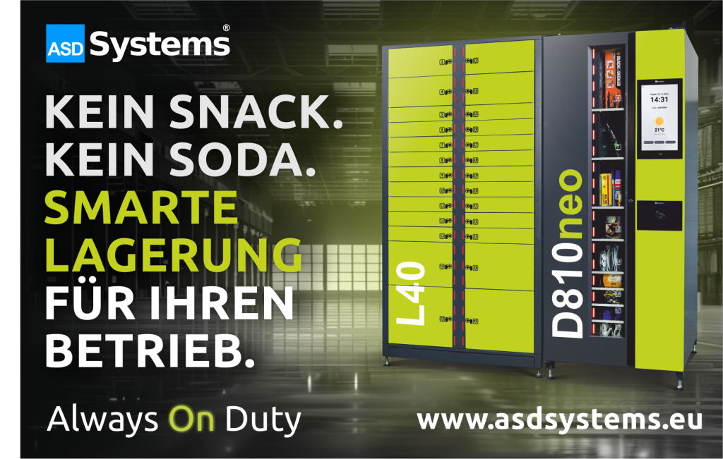 ASD Systems Warenautomaten L40 und D810neo – intelligentes Lagermanagement für Industriebetriebe
