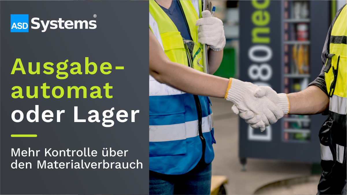 Ausgabeautomat von ASD Systems in einer Produktionshalle