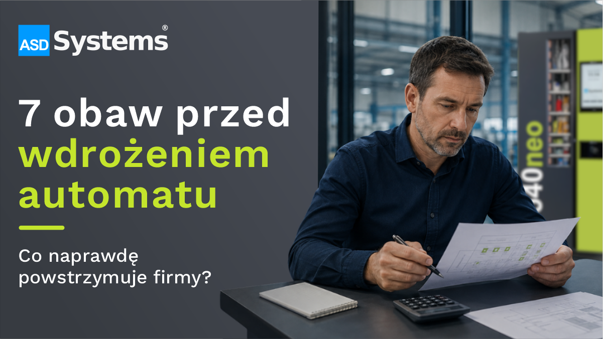 Mężczyzna analizujący dokumenty przed wdrożeniem automatu wydającego.