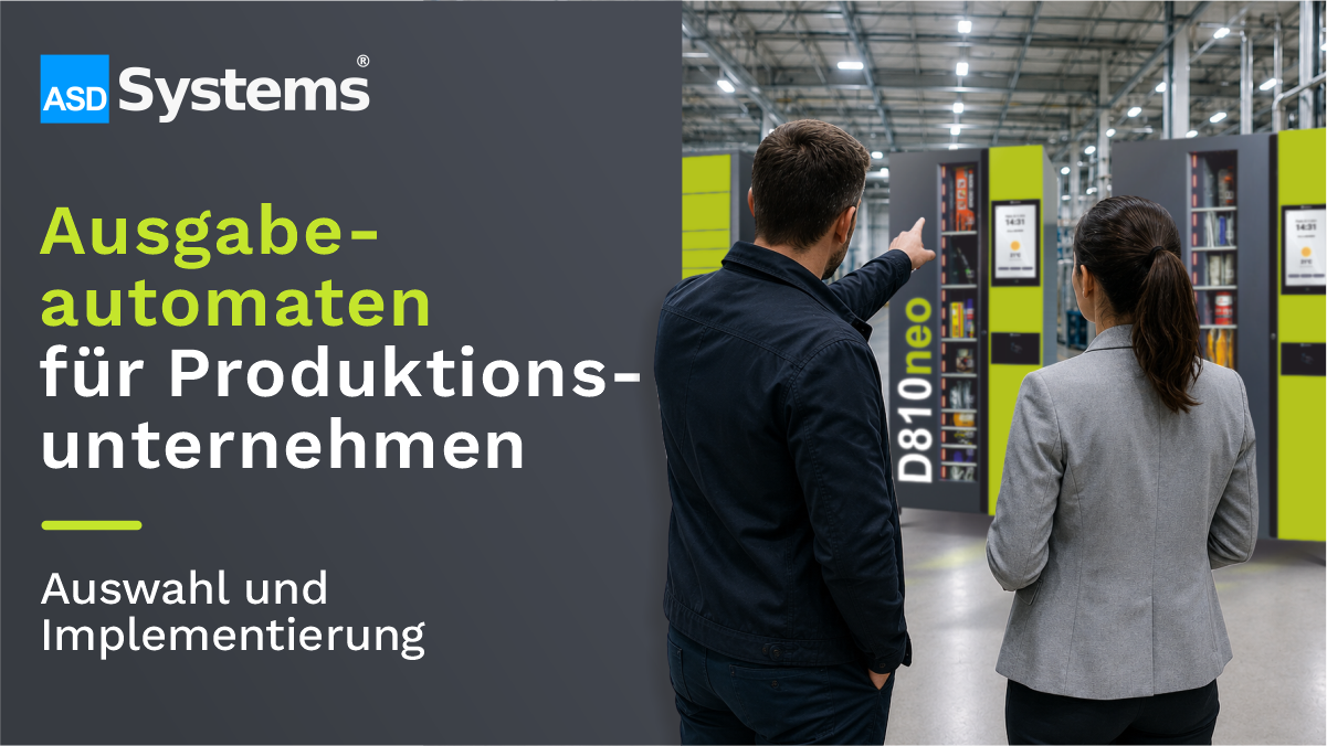 Ausgabeautomaten von ASD Systems in einem Produktionsunternehmen